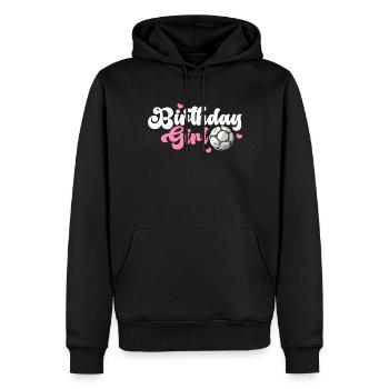 Geburtstagsmädchen Fußball Bday Party Thema - Männer Premium Bio Hoodie - Schwarz - Vorne - Nico (187cm)