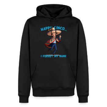 Drôle de président confus Fête mexicaine - Sweat à capuche Premium bio Homme - noir - Devant - Nico (187cm)