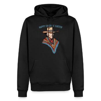 Président confus Satire drôle et humour - Sweat à capuche Premium bio Homme - noir - Devant - Nico (187cm)