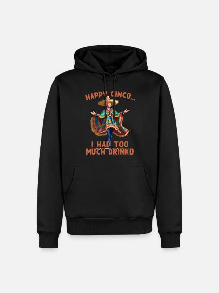 Grappige verwarde president Mexicaanse vakantie - Mannen Premium Bio hoodie - zwart