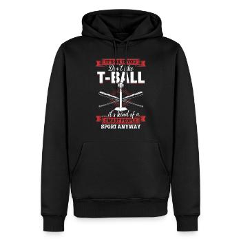 It's ok if you don't like T-ball... - Funny Tee-ba - Männer Premium Bio Hoodie - Schwarz - Vorne - Nico (187cm)