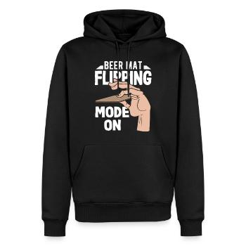 Bierdeckel Umdrehen Spiel Bier - Männer Premium Bio Hoodie - Schwarz - Vorne - Nico (187cm)