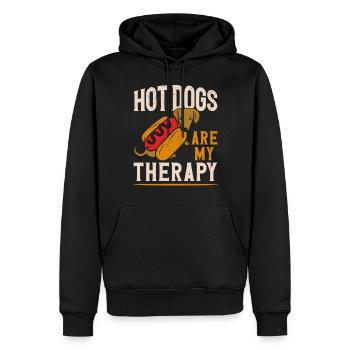 Hot Dog Les hot-dogs adultes sont mes - Sweat à capuche Premium bio Homme - noir - Devant - Nico (187cm)