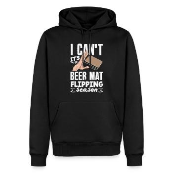 Bierdeckel Umdrehen Spiel Bier - Männer Premium Bio Hoodie - Schwarz - Vorne - Nico (187cm)