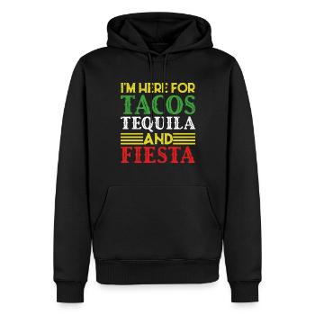 Drôle de Fiesta disant Fête Mexicaine - Sweat à capuche Premium bio Homme - noir - Devant - Nico (187cm)