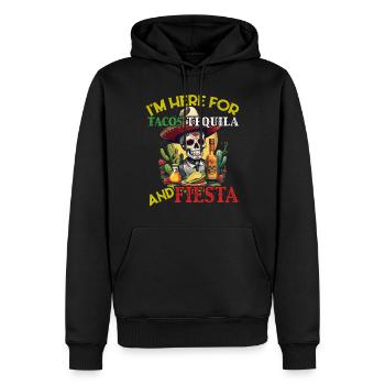 Drôle de Fiesta Dicton Cinco De Mayo Taco Design - Sweat à capuche Premium bio Homme - noir - Devant - Nico (187cm)