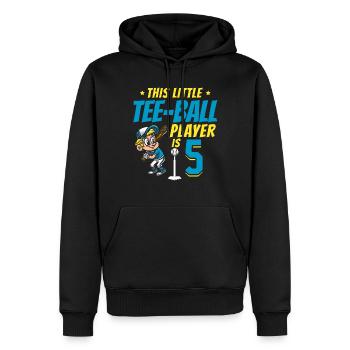 Tee-ball player Party 5th Birthday Tee-ball player - Männer Premium Bio Hoodie - Schwarz - Vorne - Nico (187cm)