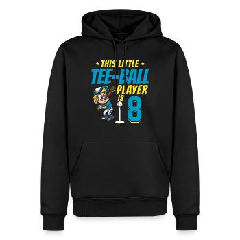 Tee-ball player Party 8th Birthday Tee-ball player - Männer Premium Bio Hoodie - Schwarz - Vorne - Nico (187cm)