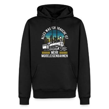 Figurines de modélisme ferroviaire Amateurs de modélisme ferroviaire - Sweat à capuche Premium bio Homme - noir - Devant - Nico (187cm)