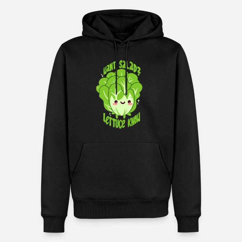 Salat - Männer Premium Bio Hoodie - Schwarz