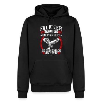 Falkner ist unorganisiert Beizjagd Falknerei - Männer Premium Bio Hoodie - Schwarz - Vorne - Nico (187cm)