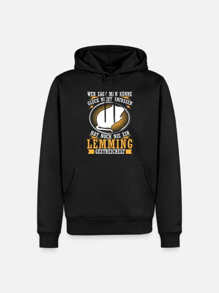 Lemming Petting Vole Lemming - Men’s Premium Organic Hoodie - black