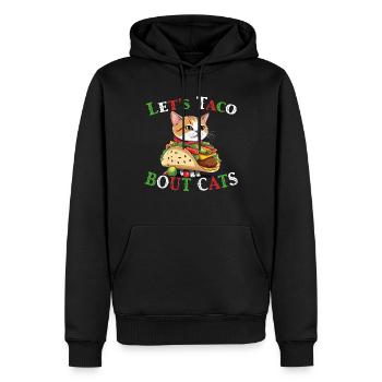 Taco Cat Saying Cinco De Mayo Fiesta - Men’s Premium Organic Hoodie - black - Front - Nico (187cm)