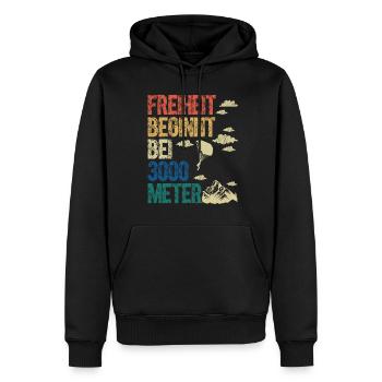 Accessoires de parachutisme Parachutisme - Sweat à capuche Premium bio Homme - noir - Devant - Nico (187cm)