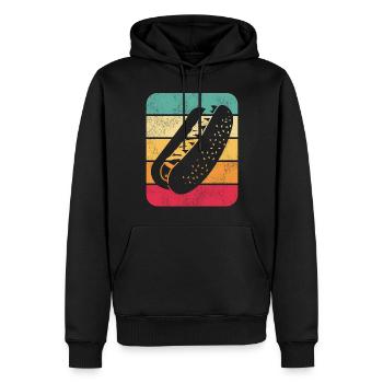 Hot Dog Adult Retro Vintage - Männer Premium Bio Hoodie - Schwarz - Vorne - Nico (187cm)