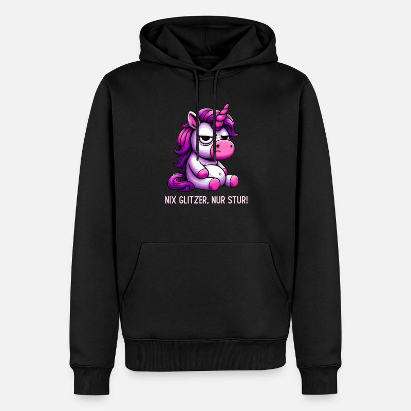 Rien ne brille, juste têtu - Sweat à capuche Premium bio Homme - noir