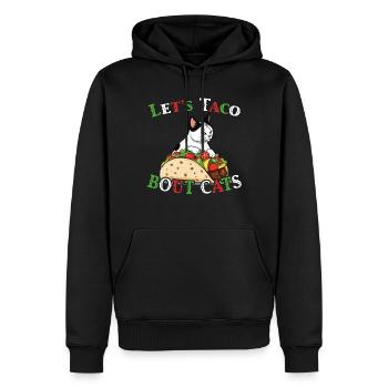 Drôle de chat taco Cinco De Mayo mexicain - Sweat à capuche Premium bio Homme - noir - Devant - Nico (187cm)