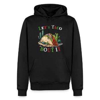 Drôle de tacos disant nourriture mexicaine Cinco de - Sweat à capuche Premium bio Homme - noir - Devant - Nico (187cm)