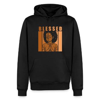 African American Christ Jesus Black Women - Men’s Premium Organic Hoodie - black - Front - Nico (187cm)