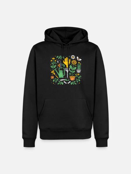 Permakultur Lebensmittel Compost - Männer Premium Bio Hoodie - Schwarz
