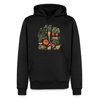 Permakultur Lebensmittel Compost - Männer Premium Bio Hoodie - Schwarz - Vorne - Nico (187cm)