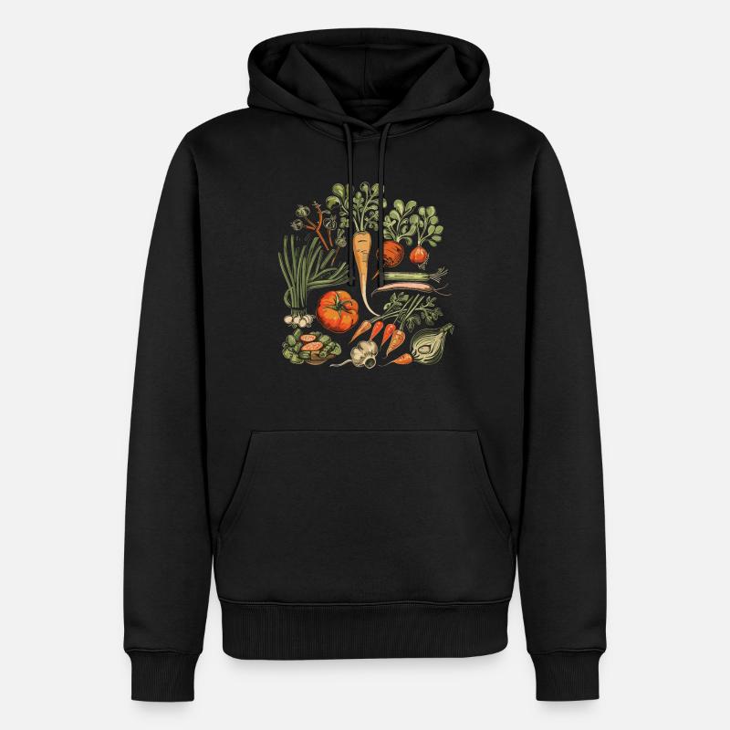 Compost alimentaire en permaculture - Sweat à capuche Premium bio Homme - noir