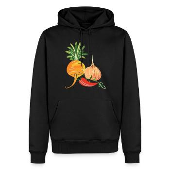 Permakultur Lebensmittel Compost - Männer Premium Bio Hoodie - Schwarz - Vorne - Nico (187cm)