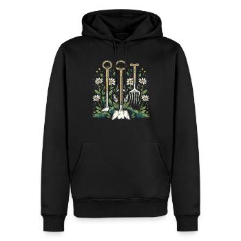 Permakultur Lebensmittel Compost - Männer Premium Bio Hoodie - Schwarz - Vorne - Nico (187cm)