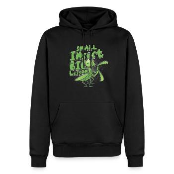 Mante religieuse Petit insecte Grande leçon - Sweat à capuche Premium bio Homme - noir - Devant - Nico (187cm)