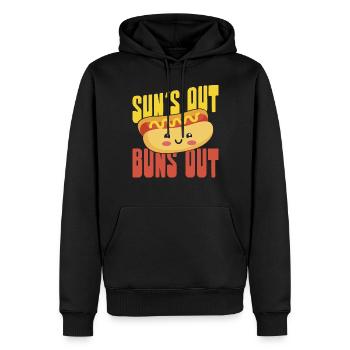Hot Dog Adult Sun’s Out Buns Out - Sweat à capuche Premium bio Homme - noir - Devant - Nico (187cm)