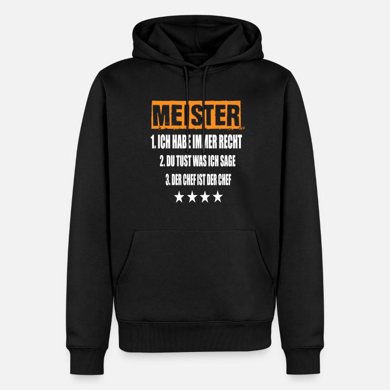 Meister - Männer Premium Bio Hoodie - Schwarz