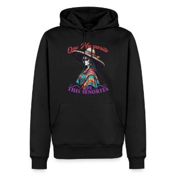 Drôle de Margarita Disant Cinco De Mayo Design - Sweat à capuche Premium bio Homme - noir - Devant - Nico (187cm)