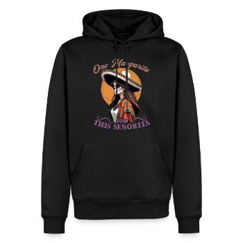 Señorita a besoin du design de Margarita Cinco de Mayo - Sweat à capuche Premium bio Homme - noir - Devant - Nico (187cm)