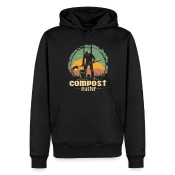 Permakultur Lebensmittel Compost - Männer Premium Bio Hoodie - Schwarz - Vorne - Nico (187cm)