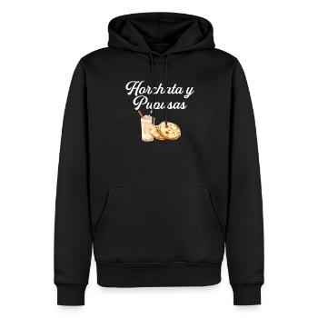 Horchata and pupusas, el salvador salvadorian food - Männer Premium Bio Hoodie - Schwarz - Vorne - Nico (187cm)