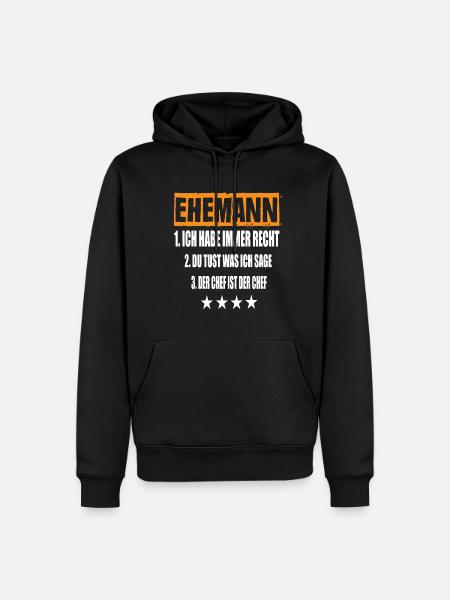 Husband - Men’s Premium Organic Hoodie - black