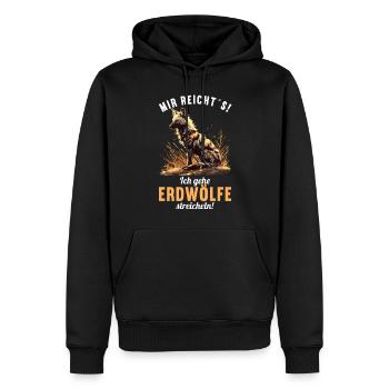 Erdwölfe Erdwolf - Männer Premium Bio Hoodie - Schwarz - Vorne - Nico (187cm)