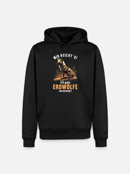 Erdwölfe Erdwolf - Männer Premium Bio Hoodie - Schwarz
