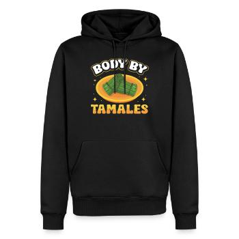 Cuisine mexicaine Tamale - Sweat à capuche Premium bio Homme - noir - Devant - Nico (187cm)