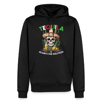 Lustiger Tequila Spruch Cinco de Mayo Design - Männer Premium Bio Hoodie - Schwarz - Vorne - Nico (187cm)
