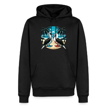 Seabirds Blue-footed boobies Red-footed boobies - Men’s Premium Organic Hoodie - black - Front - Nico (187cm)