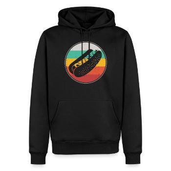 Hot Dog Adulte Vintage Rétro - Sweat à capuche Premium bio Homme - noir - Devant - Nico (187cm)