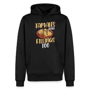Cuisine mexicaine Tamale - Sweat à capuche Premium bio Homme - noir - Devant - Nico (187cm)