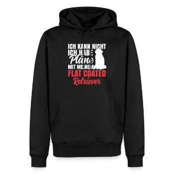 Plans avec mon Flat Coated Retriever - Sweat à capuche Premium bio Homme - noir - Devant - Nico (187cm)