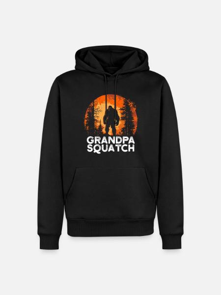 Grandpa Squatch - Men’s Premium Organic Hoodie - black