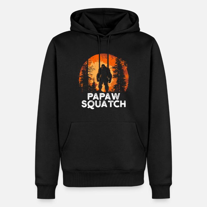 Papaw Squatch - Sweat à capuche Premium bio Homme - noir