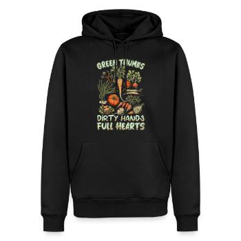 Garten biologischer Anbau Permaculture - Männer Premium Bio Hoodie - Schwarz - Vorne - Nico (187cm)