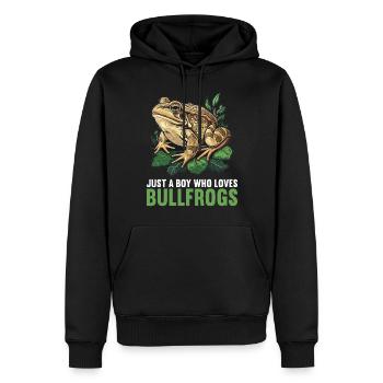 Ochsenfrösche Ochsenfrosch - Männer Premium Bio Hoodie - Schwarz - Vorne - Nico (187cm)