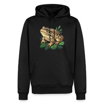 Ochsenfrösche Ochsenfrosch - Männer Premium Bio Hoodie - Schwarz - Vorne - Nico (187cm)