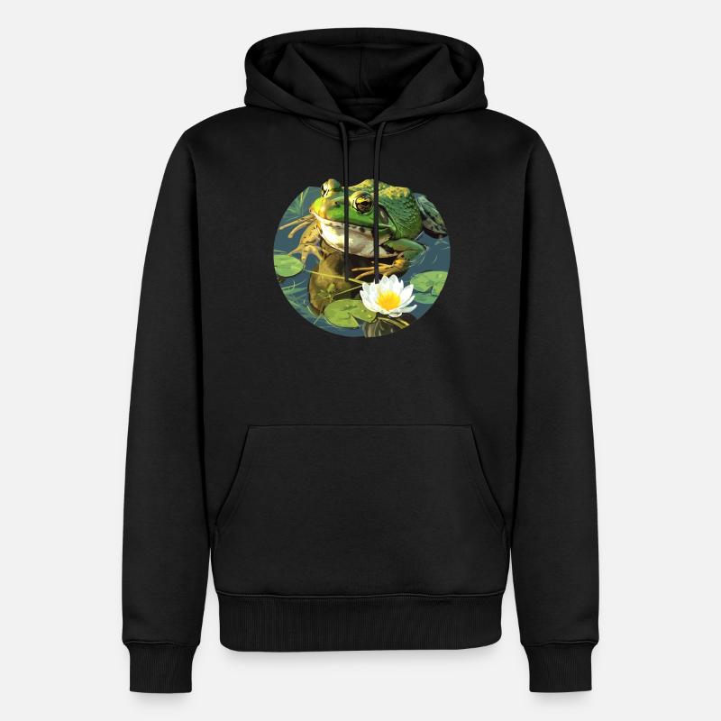 Grenouilles-taureaux Grenouille-taureau - Sweat à capuche Premium bio Homme - noir